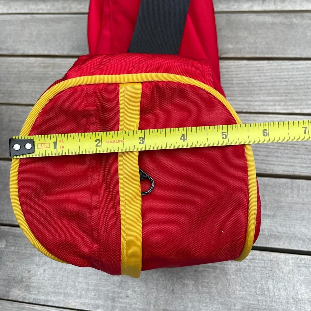 Vintage The North Face Waist 90s Fanny Pack Red Yellow Y2K Bold Retro Bag KOREA